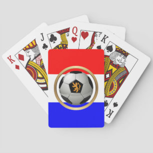Netherlands Soccer Ball with Dutch Lion Playing Cards