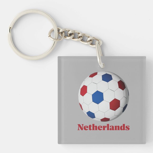 Netherlands Soccer Key Ring (Front)
