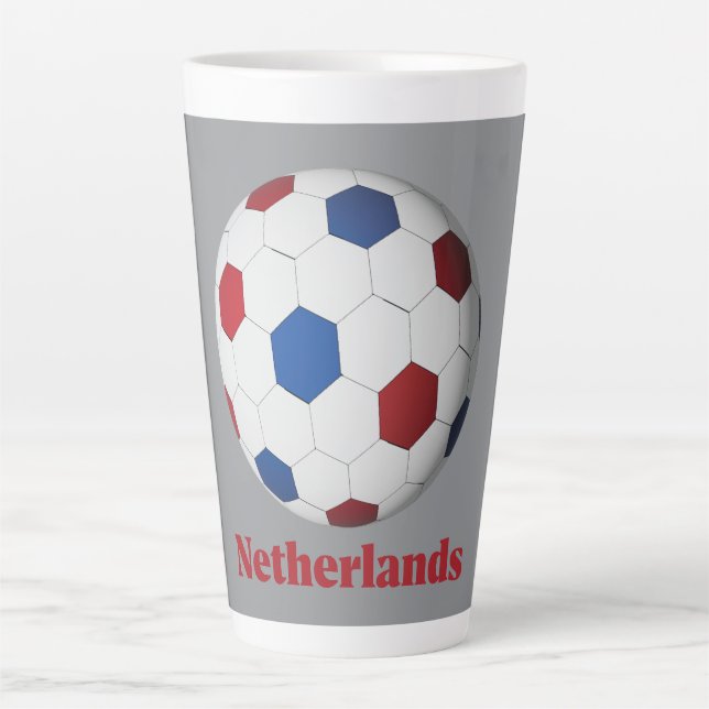 Netherlands Soccer Latte Mug (Front)
