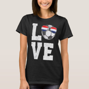 Netherlands Soccer Love Dutch Fan Flag T-Shirt