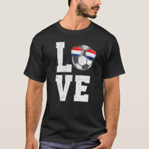 Netherlands Soccer Love Dutch Fan Flag   T-Shirt