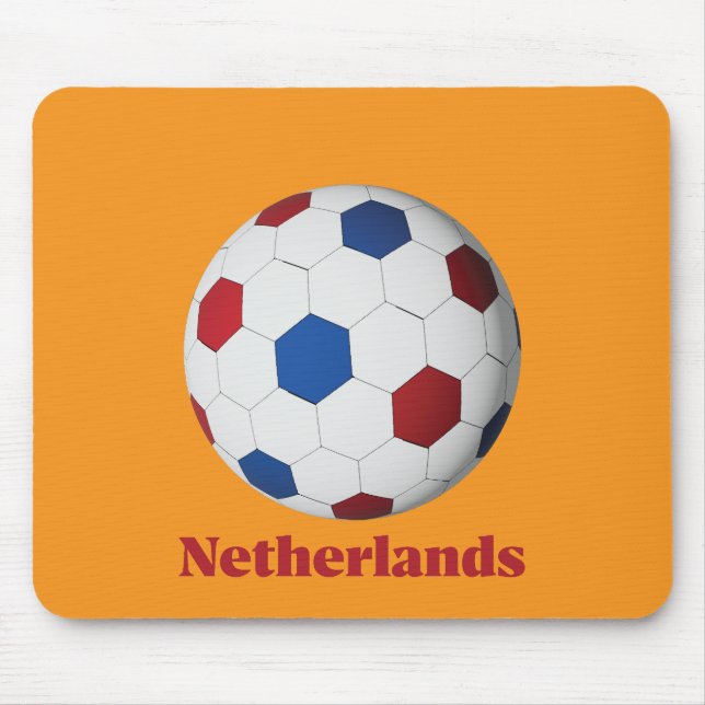 Netherlands Soccer Mouse Mat (Front)