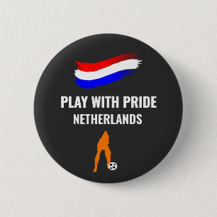 Netherlands Soccer Pride 2026 Jersey 6 Cm Round Badge