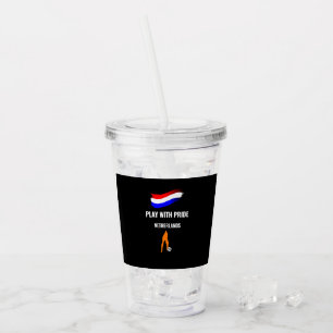 Netherlands Soccer Pride 2026 Jersey Acrylic Tumbler