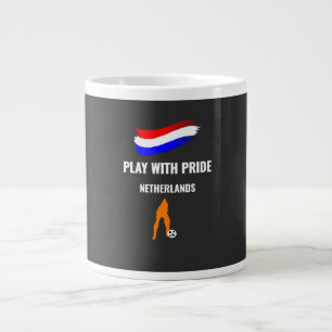 Netherlands Soccer Pride 2026 Jersey Large Coffee Mug