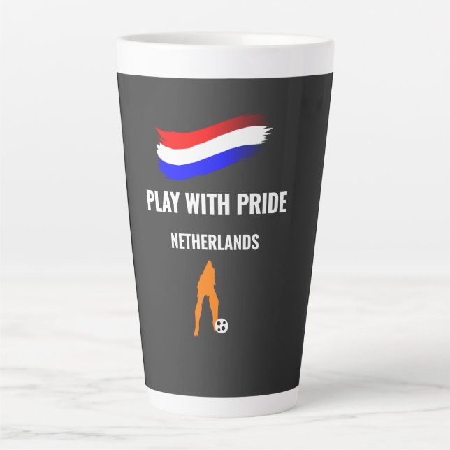 Netherlands Soccer Pride 2026 Jersey Latte Mug (Front)