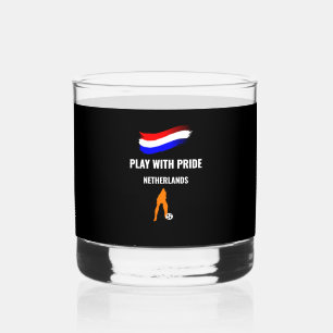 Netherlands Soccer Pride 2026 Jersey Whiskey Glass