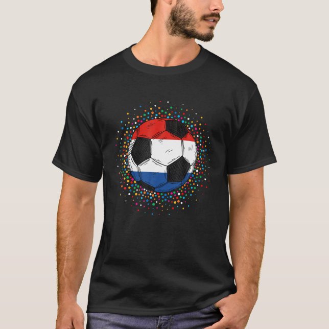 Netherlands Soccer Team National Flag Football Jer T-Shirt (Front)