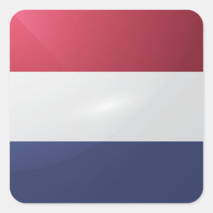 Netherlands square glossy flag sticker