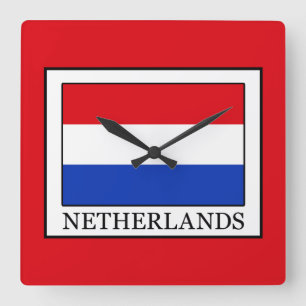 Netherlands Square Wall Clock