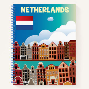 Netherlands Travel Poster Notebook