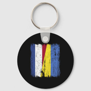 Netherlands Ukraine Half Flag Dutch Ukrainian Heri Key Ring