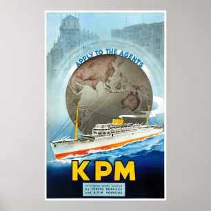 Netherlands Vintage Travel Poster Restored
