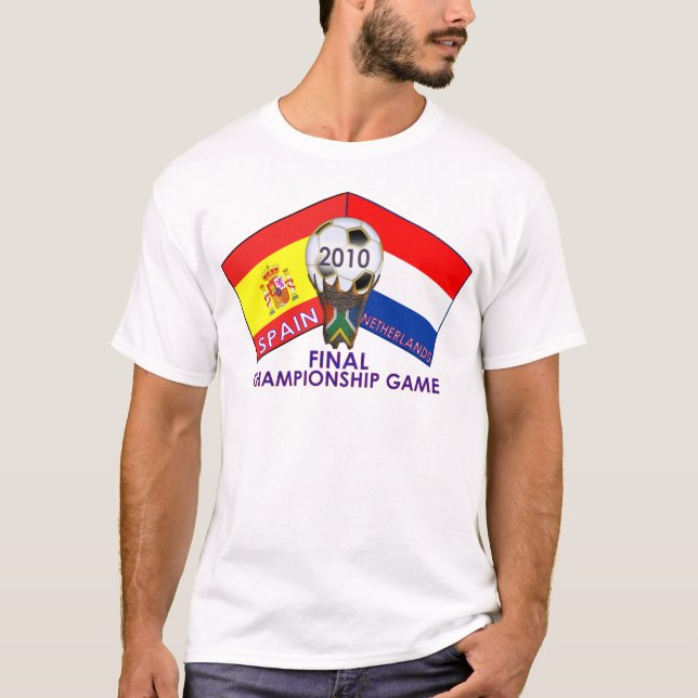 Netherlands vs. Spain 2010 Soccer T-Shirt (Front)