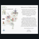 Netherlands Wedding Weekend Welcome Itinerary<br><div class="desc">Create the perfect wedding itinerary welcome letter with this stunning watercolor Netherlands template. Note that the cards arrive flat, and you'll need to Fold Down the Middle to convert them to folded papers. If you’re planning a destination wedding, events cards are a great way to provide information to your guests...</div>