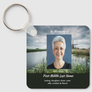 Netherlands windmill Holland Memorial Keepsake  Key Ring