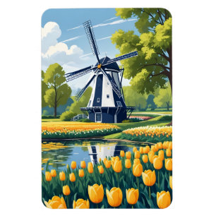 Netherlands Windmills Magnet