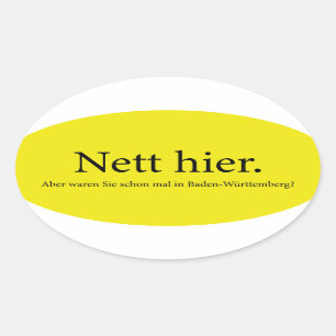 nett hier  oval sticker