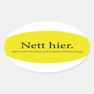 nett hier oval sticker