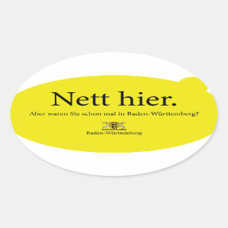 nett hier oval sticker