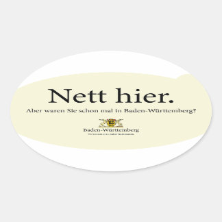 nett hier oval sticker