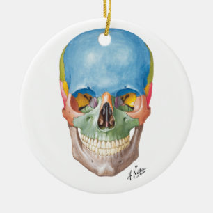 Netter Skull for your Christmas Tree Ceramic Tree Decoration