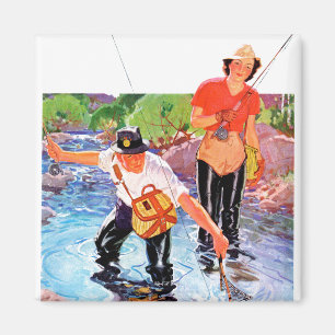 Netting A Fish by R.J. Cavaliere Magnet