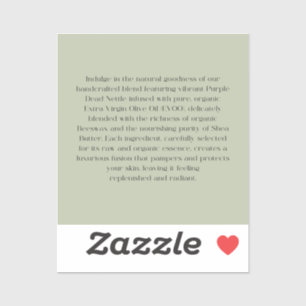 Nettle & Stone Stickers - Backside