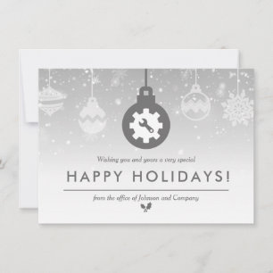 Network Administrator Happy Holidays Minimal Thank You Card