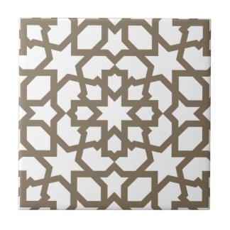 Network color gold of mosaic of Moroccan geometry Tile