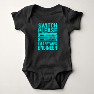 Network Engineer Computer IT Tech Programmer Geek Baby Bodysuit