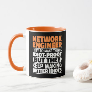 Network Engineer I Try To Make Things Funny Saying Mug