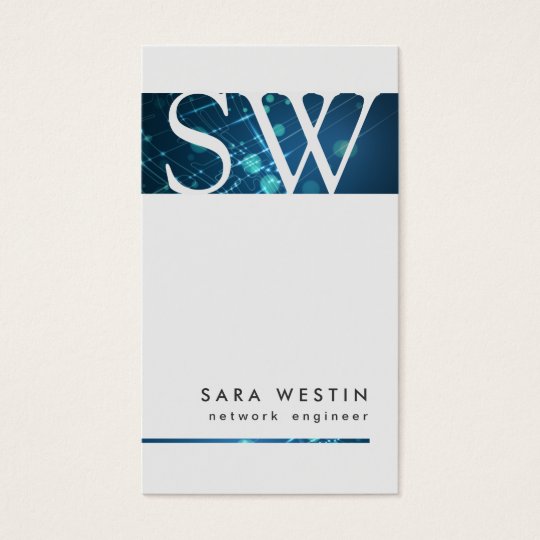 Network Engineer Monogram Circuits Business Card