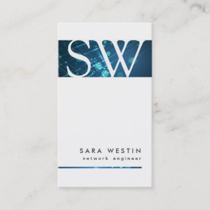 Network Engineer Monogram Circuits Business Card
