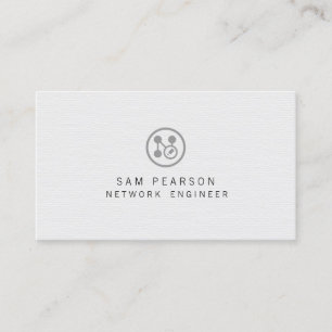 Network Engineer Network Points Icon Computer Business Card