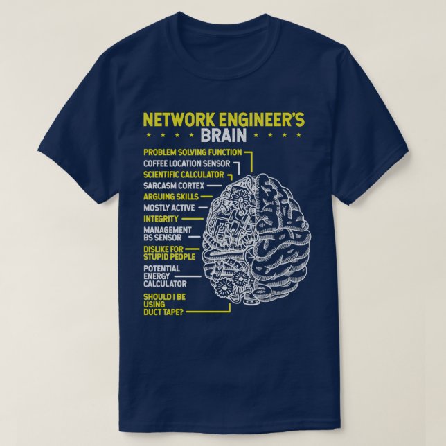 Network Engineer Networking Network Engineering T-Shirt (Design Front)