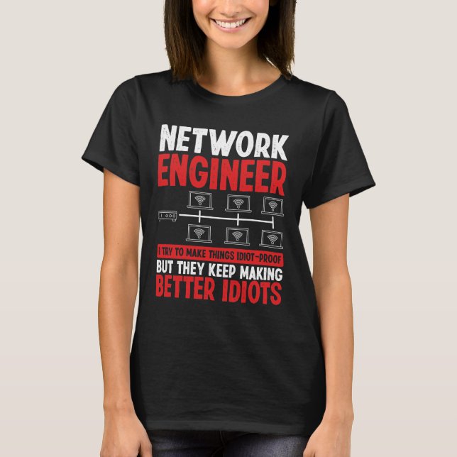 Network Engineer Tools Network Engineering T-Shirt (Front)