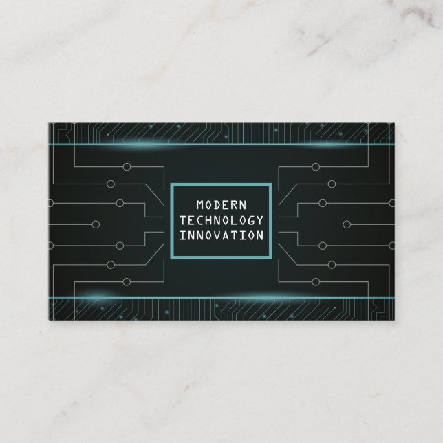 Network Logo | Circuitry Tech Business Card (Front)
