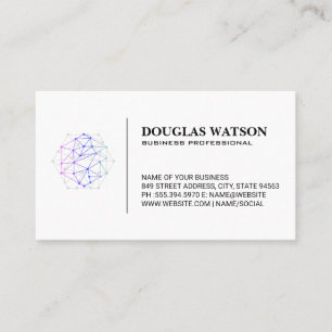 Network Modern Colourful Tech Logo Business Card