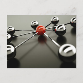 Network red postcard