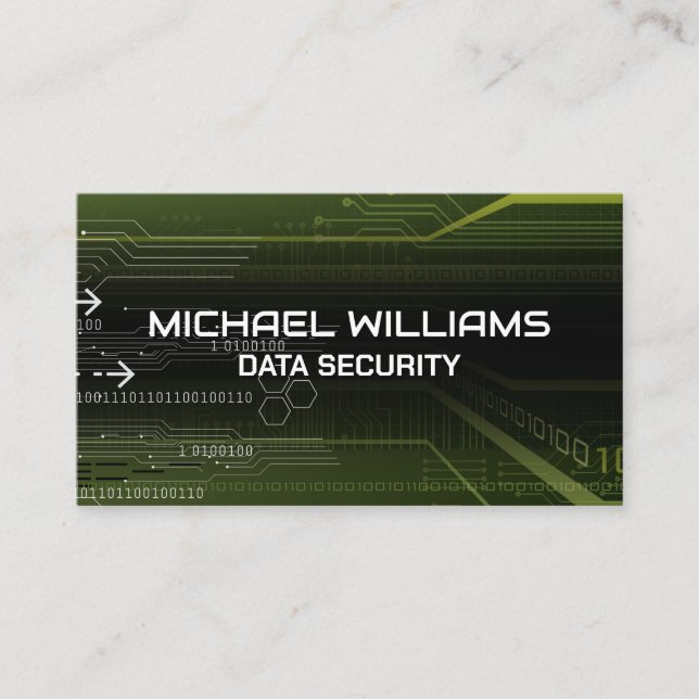 Network Security | Cyber Protection | Coding Business Card (Front)