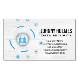 Network Security   Cyber Protection Magnetic Business Card