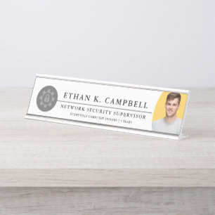 Network Security Expert   Industry symbol + Logo Desk Name Plate
