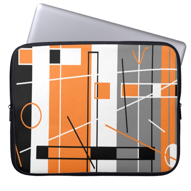 Network System Lines Laptop Computer Sleeve (Front)