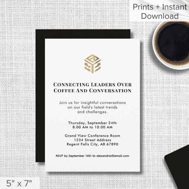 Networking Event Invitation Logo Black White (Creator Uploaded)