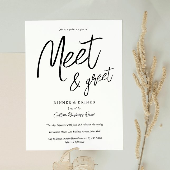 Networking Meet & Greet Simple Script Business Invitation (Creator Uploaded)