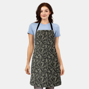 Networking Neurons on Black - seamless pattern. Apron