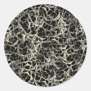 Networking Neurons on Black - seamless pattern. Classic Round Sticker