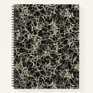 Networking Neurons on Black - seamless pattern. Notebook