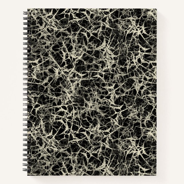 Networking Neurons on Black - seamless pattern.    Notebook (Front)
